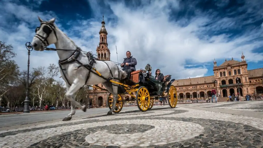 Horse Clopping in Seville, Spain