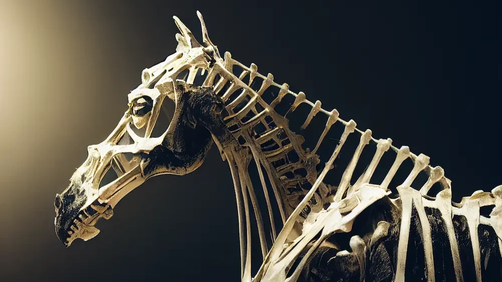 Skeleton horse